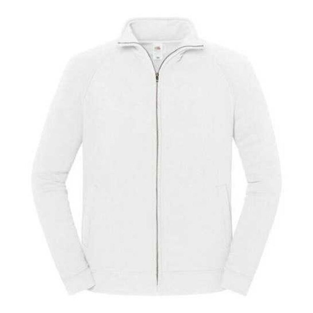 Fruit of the Loom Mens Iconic Classic Sweat Jacket / White
